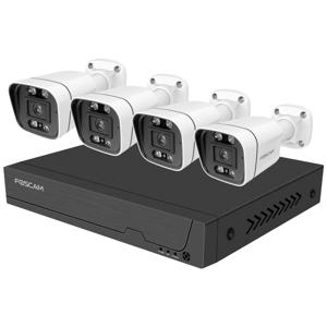 Foscam FNA108E-B4-2T FNA108E-B4-2T IP-Bewakingscameraset LAN 8-kanaals Met 4 cameras 3840 x 2160 Pixel