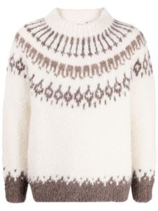 BODE pull à motif en intarsia - Blanc