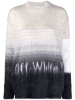 Off-White pull à logo en intarsia - Gris