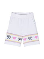 Chiara Ferragni Kids short Maxi Logomania - Blanc