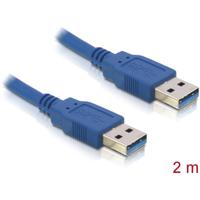 Delock USB-kabel USB 3.2 Gen1 (USB 3.0 / USB 3.1 Gen1) USB-A stekker, USB-A stekker 2.00 m Blauw Vergulde steekcontacten 82535 - thumbnail