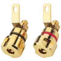 Monacor BP-405G kabel-connector speaker terminals Goud - thumbnail