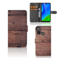 Huawei P Smart 2020 Book Style Case Old Wood - thumbnail