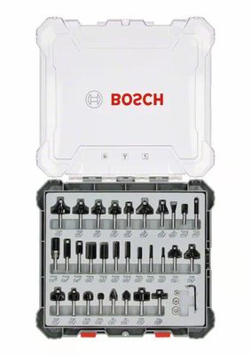 Freesset, 8 mm schacht, 30-delig Bosch Accessories 2607017475