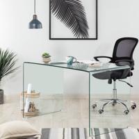 Kave Home Glazen Bureau Burano, 125 x 70 cm - Transparant - thumbnail