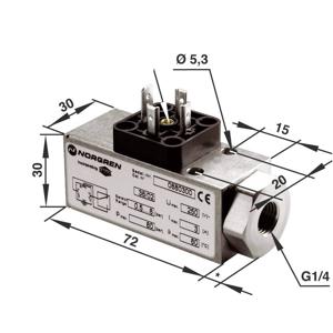 IMI NORGREN Drukschakelaar 0880300 G1/4 0.5 tot 8 bar 1 wisselcontact 1 stuk(s)