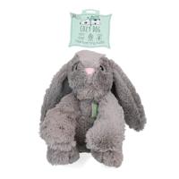 Cozy Dog Bunny Hondenknuffel - Puppy Knuffel met Hartslag - Hartslag knuffel voor hond - Hondenspeelgoed - Tegen Verlatingsangst (Grijs)