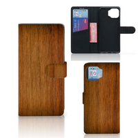 Motorola Moto G 5G Plus Book Style Case Donker Hout