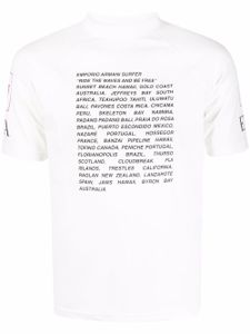 Emporio Armani t-shirt à slogan imprimé - Blanc