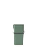 Brabantia Sort & Go Prullenbak, Afvalemmer, Fir Green, 12 Liter