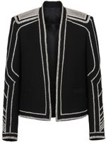 Balmain blazer à ornements en cristal - Noir - thumbnail