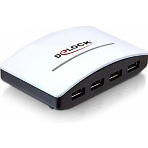 DeLOCK USB 3.0 External HUB 4 Port 5000 Mbit/s Zwart, Wit