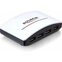 DeLOCK USB 3.0 External HUB 4 Port 5000 Mbit/s Zwart, Wit - thumbnail