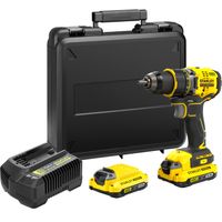 Stanley FATMAX V20 18V Brushless schroefboormachine boormachine Koffer, oplader (2A) en 2 accu's (2.0Ah) inbegrepen