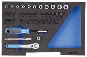 Gedore Dopsleutelset 1/4" In Ct-Module, Tbv Sortimo L-Boxx 136®, 44-Dlg. (1100 CT1 20) - 2835886