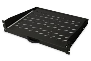 Digitus DN-19-TRAY-2-450-SW 19 inch Apparaatbodem voor patchkast 2 HE Geschikt voor kastdiepte: vanaf 450 mm Zwart, Zwart (RAL 9005)