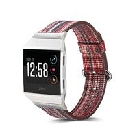 By Qubix - Compatible met Fitbit Ionic TPU bandje - Rood/Grijs - Compatible fitbit bandje