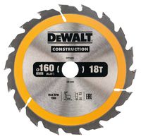 DeWalt Accessoires Cirkelzaagblad 160x20x18t, positief 20°, kerf 2,5mm - DT1931-QZ - thumbnail