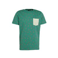 JACK & JONES PREMIUM T-shirt Blaocean met all over print groen