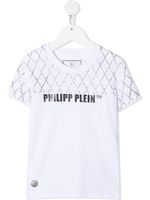 Philipp Plein Junior t-shirt à ornements strassés - Blanc