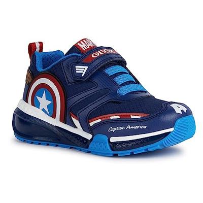 Geox J Bayonyc Boy Sneakers voor jongens, rood (navy red), 33 EU
