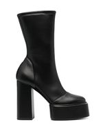 3juin bottines en cuir à plateforme 130 mm - Noir