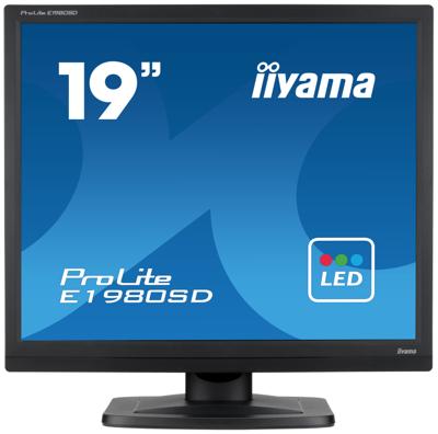 Iiyama E1980SD-B1 LED-monitor 48.3 cm (19 inch) 1280 x 1024 pix SXGA 5 ms DVI, VGA TN LED Iiyama E1980SD-B1 LED-monitor 48.3 cm (19 inch) 1280 x 1024 pix SXGA 5 ms DVI, VGA TN LED