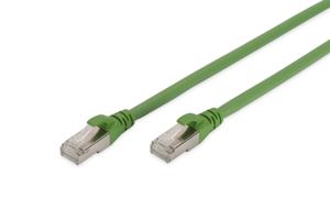 Digitus DK-1644-A-PUR-030 RJ45 Netwerkkabel, patchkabel CAT 6A S/FTP 3.00 m Groen Folie afscherming, Afscherming totaal, Afgeschermd, Halogeenvrij, Simplex,