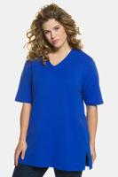 Ulla Popken T-shirt, relaxed, V-hals, zijsplitten - Grote Maten