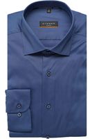 ETERNA Performance Slim Fit Overhemd rook blauw, Effen