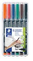 Viltstift Staedtler Lumocolor 317 permanent M set ÃƒÆ' 6 stuks