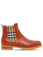 Burberry bottines chelsea à motif Vintage Check - Marron