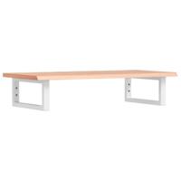 vidaXL Badkamer wandschap staal en massief eikenhout