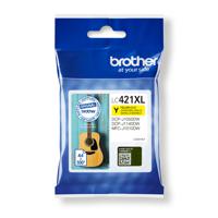 Brother LC-421XLY inktcartridge 1 stuk(s) Origineel Hoog (XL) rendement Geel