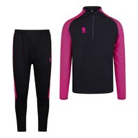 Robey Performance Half-Zip Trainingspak Zwart Neon Roze - thumbnail