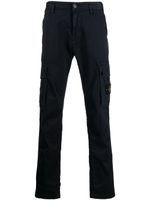 Stone Island Compass-motif cotton cargo pants - Bleu - thumbnail