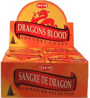 HEM Wierook Kegel Dragon Blood (12 pakjes) - thumbnail