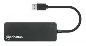 Manhattan 168403 interface hub USB 3.2 Gen 1 (3.1 Gen 1) Type-A 5000 Mbit/s Zwart