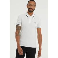CALVIN KLEIN JEANS slim fit polo met biologisch katoen wit