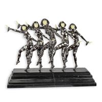 BRONZEN SCULPTUUR GENAAMD “MEISJES GROEP" - thumbnail