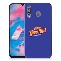 Samsung Galaxy M30 Siliconen hoesje met naam Never Give Up