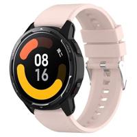 By Qubix - Siliconen sportband - Lichtroze - Compatible met Xiaomi Mi Watch/Compatible met Xiaomi Watch 2 / Compatible met Xiaomi Watch S1 / S2 / S3 / S4 - Compatible Xiaomi bandje