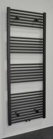 Sanicare design radiator midden aansluiting recht 160 x 60 cm. mat zwart