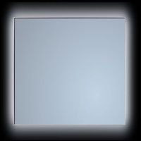 Spiegel Sanicare Q-Mirrors 80x70 cm Rechthoek Met Rondom LED Cold White, Omlijsting Aluminium incl. ophangmateriaal Zonder Schakelaar - thumbnail