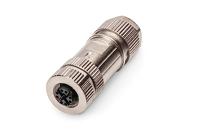 DIGITUS M12 netwerkcontactdoos - CAT 6A - 10 Gbit/s - x-gecodeerd - afgeschermd - IP67 beschermingsklasse - bedraad - netwerkcontactdoos