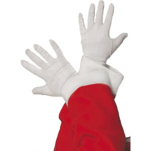 Witte Sinterklaas handschoenen kort   -