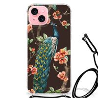 iPhone 15 Plus Case Anti-shock Pauw met Bloemen - thumbnail