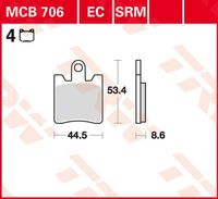 TRW Remblokken, en remschoenen voor de moto, MCB706SRM Sinter maxi scooter - thumbnail