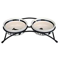 Trixie Eat on Feet Two keramische hondenbakset, 1,6 liter, veelkleurig