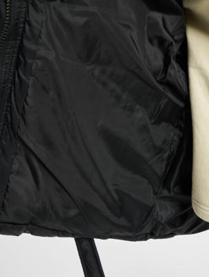 Urban Classics / Gewatteerde jassen Ladies Sherpa Mix in zwart Urban Classics / Gewatteerde jassen Ladies Sherpa Mix in zwart